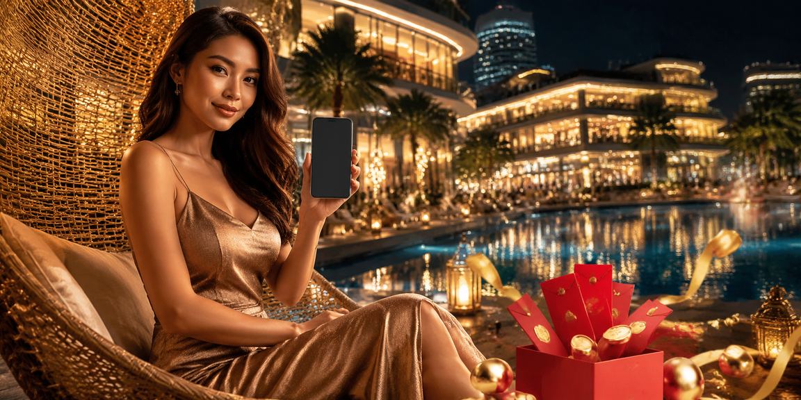 Model megang amplop merah simbol keberuntungan dan bonus taruhan online di platform Indonesia