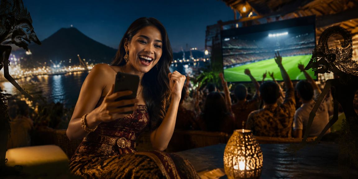 Festival ramai di Vietnam dengan suasana meriah dan cahaya lampu yang menciptakan nuansa kasino